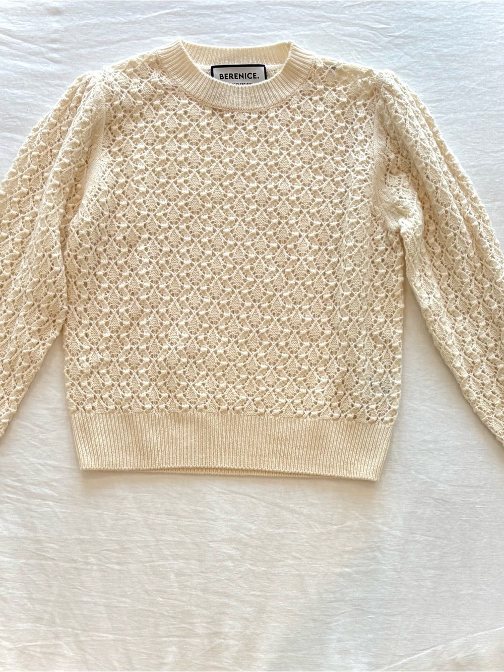 NWOT Berenice Cream Knit Crewneck Sweater